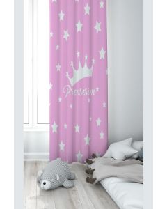 Dekorativna zavesa Draper za dečiju sobu - Set 2 kom 70x240 cm - Kruna roze - P-243