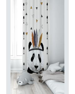 Dekorativna zavesa Draper za dečiju sobu - Set 2 kom 70x240 cm - Indijanac panda - P-244